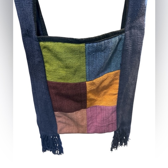 Bohemian Purse Multicolored Zippered Made In Nepal By Avatar 100% Cotton Pocket. - Picture 4 of 10